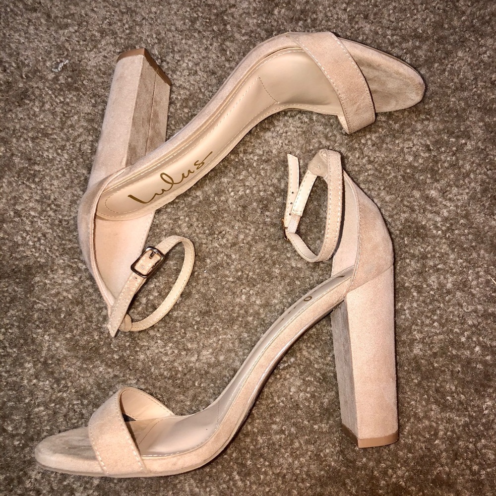 Lulu open toe heels